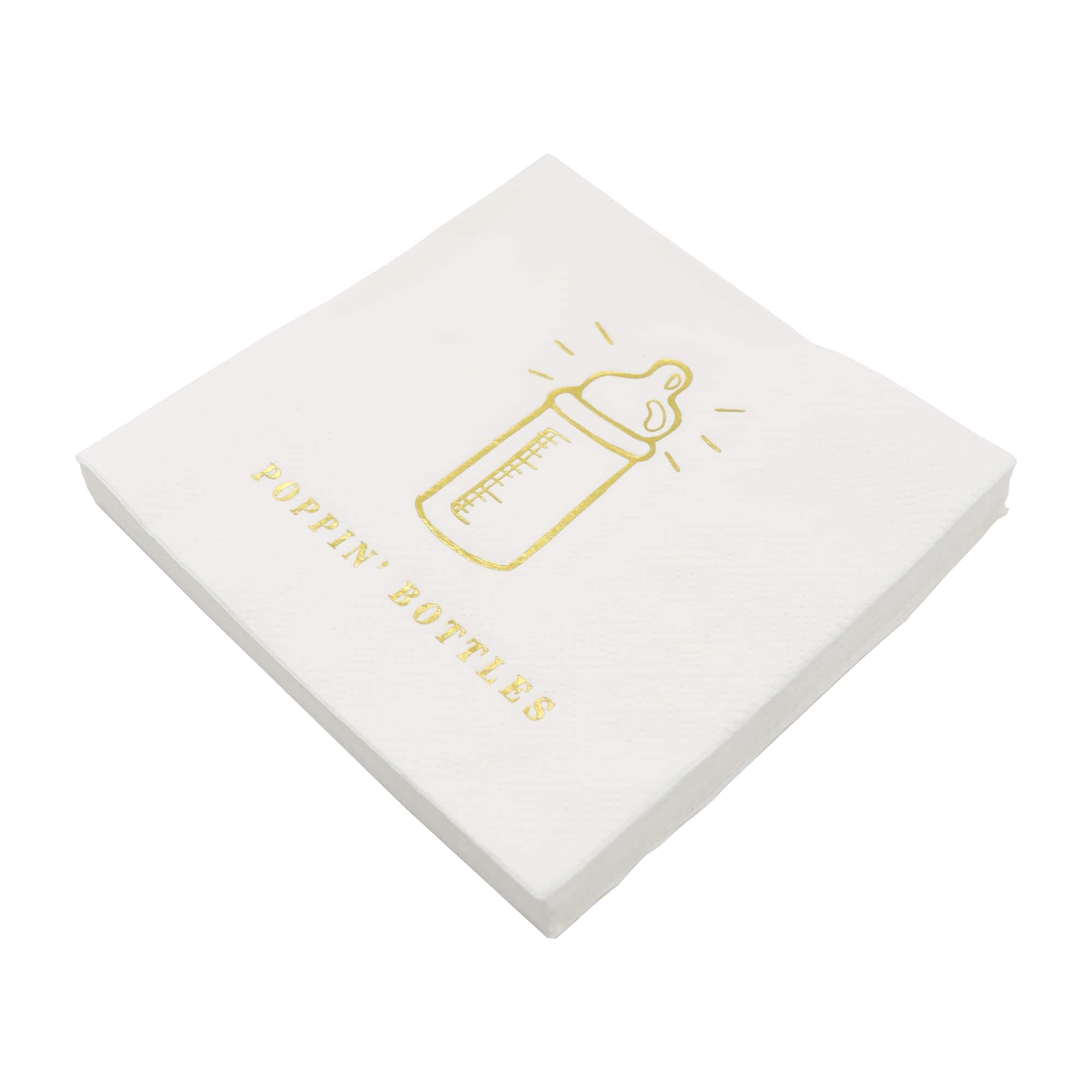 Gold Baby Bottle Beverage Napkins, 20ct. by Celebrate It™